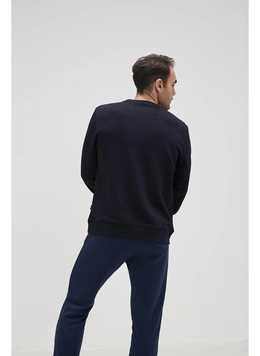 باد بير Bad Convex Men's Navy Blue Sweatshirt