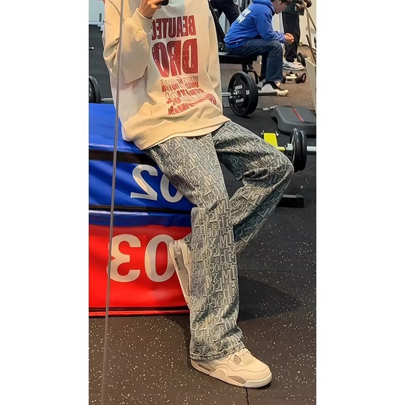 Unisex Classic Denim Jeans Loose Fit Daily Outdoor Wear - Image 5
