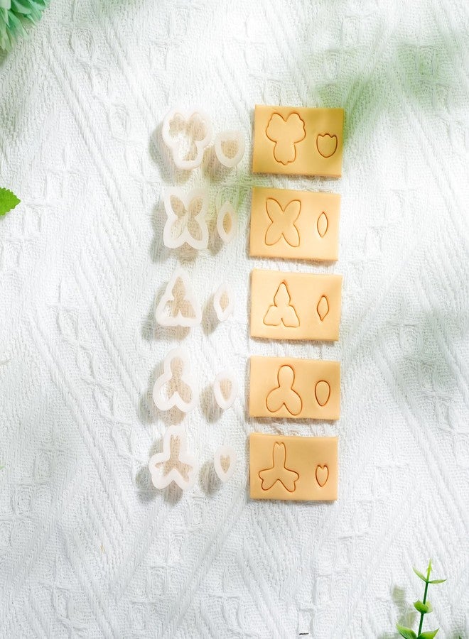 Biutee Flower Polymer Clay Cutter 10Pcs Mini Floral Polymer Clay Cutters for Earrings,Clay Earring Cutters Polymer Clay Earring Making Kit for DIY Tools Jewelry Earrings Making - Image 3
