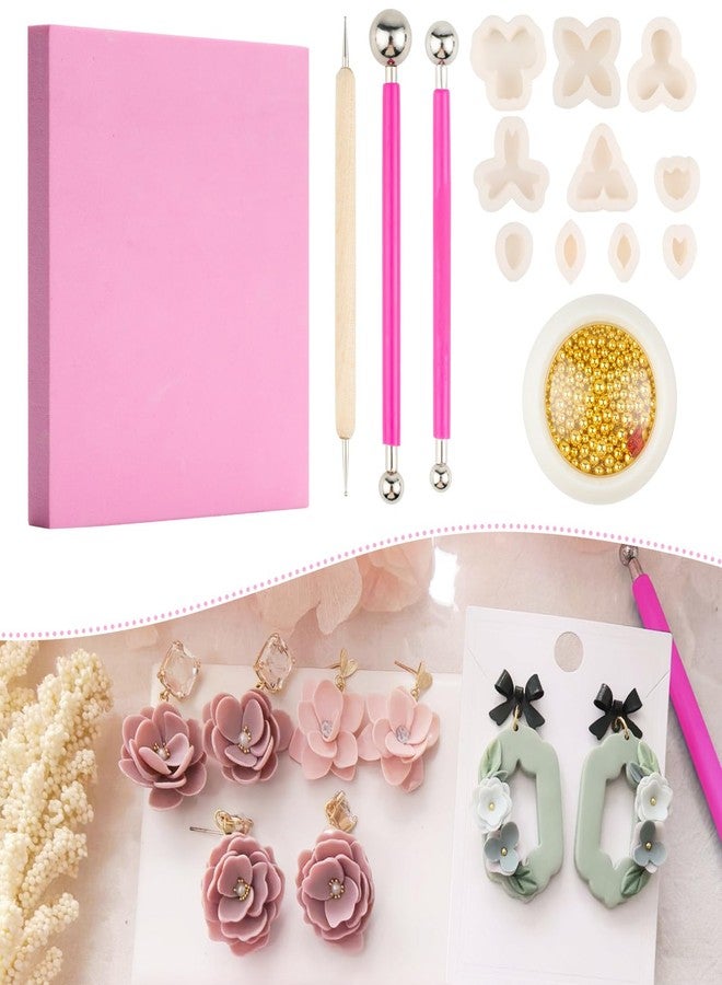 Biutee Flower Polymer Clay Cutter 10Pcs Mini Floral Polymer Clay Cutters for Earrings,Clay Earring Cutters Polymer Clay Earring Making Kit for DIY Tools Jewelry Earrings Making - Image 1