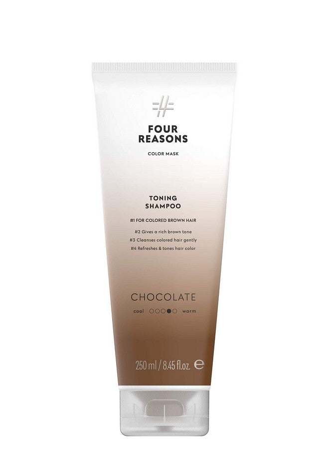 FOUR REASONS Hair Color Shampoo (8 Colors) Sulfate Free Rich Brown Hair Toner Color Depositing Shampoo For Color Treated Hair Vegan 8.45 Fl Oz (Chocolatebrown) - Image 1