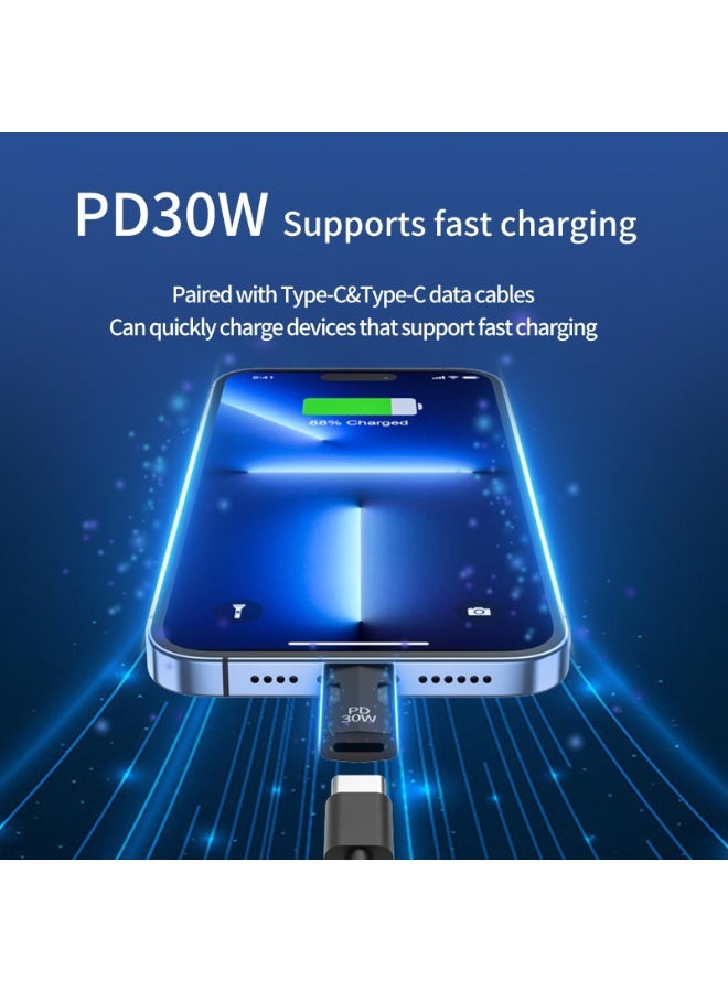 SIGood 2 PCS USB C Lightning Adapter with 30W PD Support and OTG, USB C Male to Lightning Female Converter for iPhone & iPad,Data and Audio Adapter Transfer Fast Charging (30W Charging + OTG) - Image 2