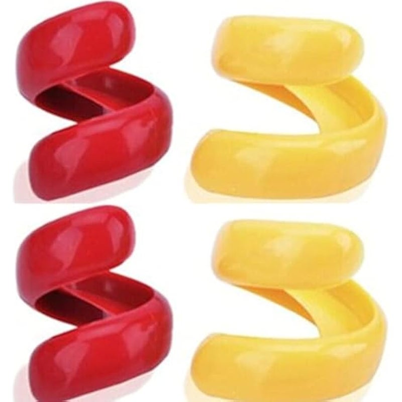 4Pcs Spiral Hot Dog Slicers,Manual Fancy Sausage Cutter Spiral Barbecue Hot Dogs Cutter Slicer Kitchen Cutting Auxiliary Gadget Fruit Peelers Vegetable Tools Durable Design Grater,Peeler and Slicer - Image 1