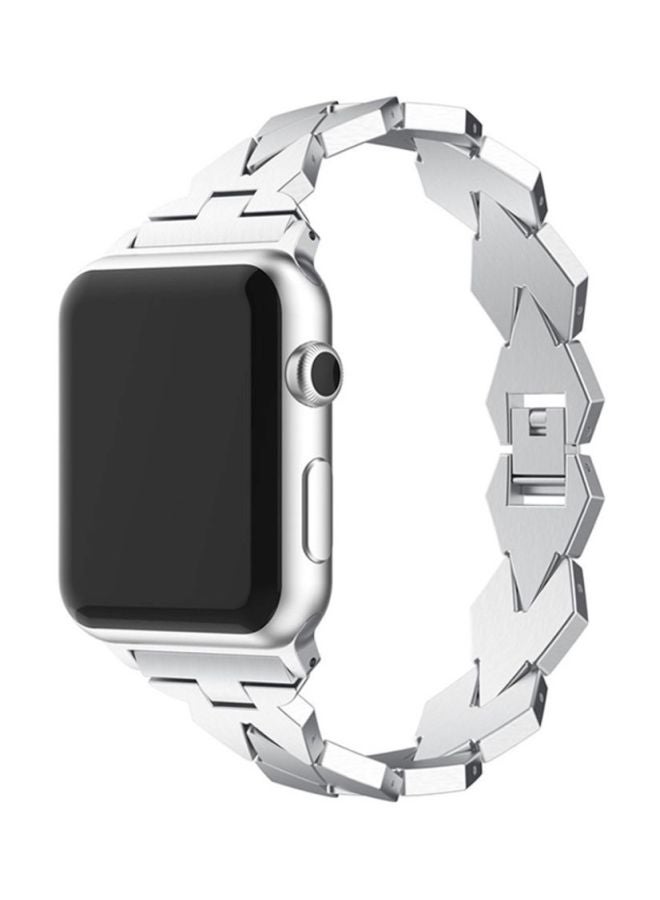 Voberry Replacement Band For Apple Watch Series 1/2/3 38mm Silver - Image 3
