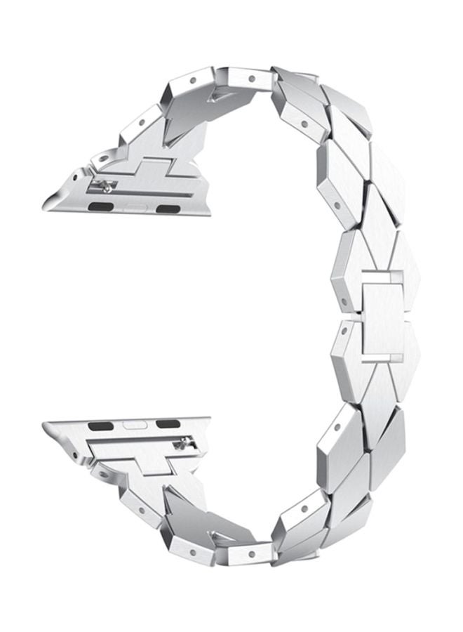 Voberry Replacement Band For Apple Watch Series 1/2/3 38mm Silver - Image 1