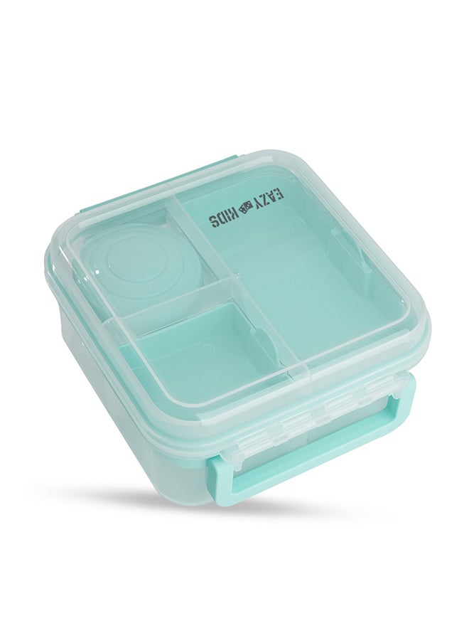 Eazy Kids 3/4/5 Compartment Convertible 1250ml Bento Lunch Box With 150ml Gravy Bowl - Green  - Image 3