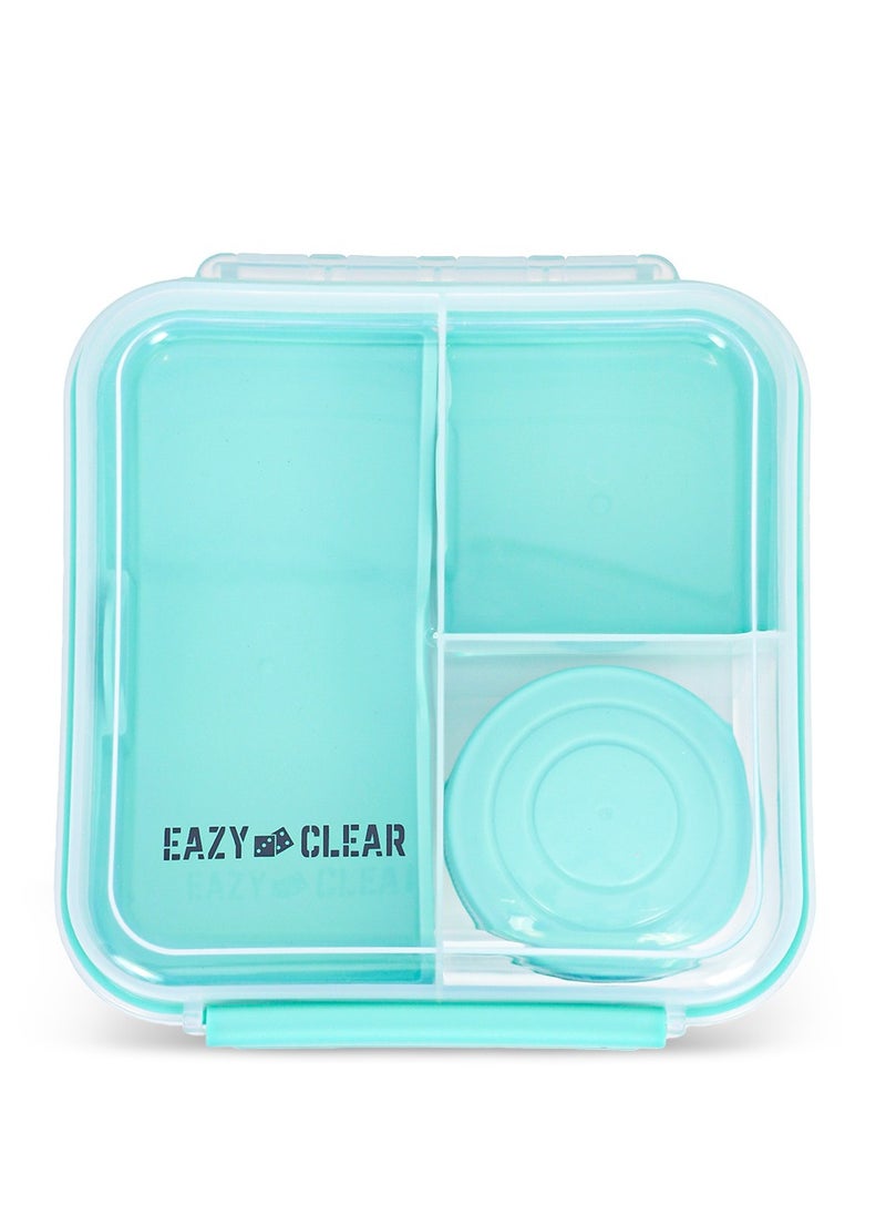 Eazy Kids 3/4/5 Compartment Convertible 1250ml Bento Lunch Box With 150ml Gravy Bowl - Green  - Image 1