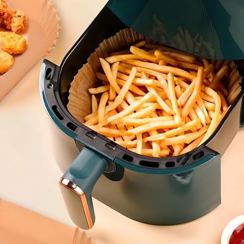 RECLUSE 200 Pcs Disposable Air Fryer Liner Square Oil-Proof Parchment Paper Liners Water-Proof Air- Fryer Food Grade Baking Paper for Frying, Cooking, Roasting and Microwave Ideal for Healthy Cooking - Image 2