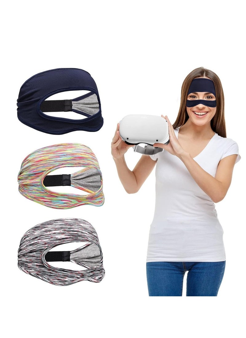 Generic VR Eye Mask Cover Breathable Sweat Band Designed Adjustable Sizes Home VR Headsets Virtual Reality Headset Cell Phone VR Accessories For VR Workouts Use(3pcs)  - Image 1
