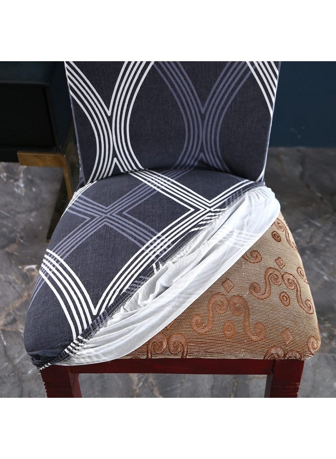 House of Quirk Elastic Chair Cover Stretch Removable Washable Short Dining Chair Cover Protector Seat Slipcover (Pack of 6, Fossil Grey) ,Polyester - Image 4