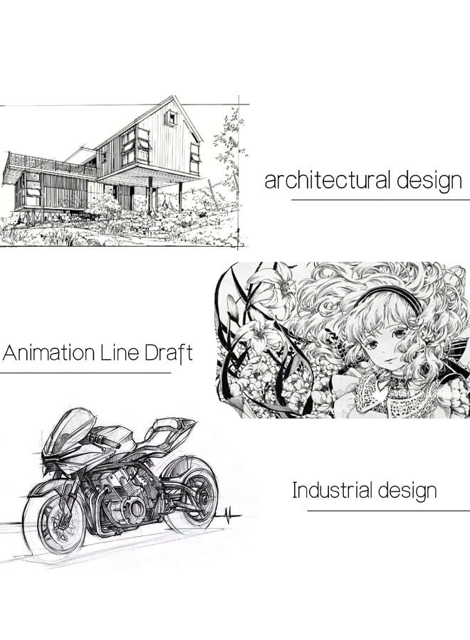 rocooart 12 Black Drawing Pens, Liquid Fineliner Pens, Art Pens Set, Waterproof Pens, Quick Drying Micro Fine Point Drawing Pens for Artist,Manga Pens,for Sketching,Technical Drawing - Image 2