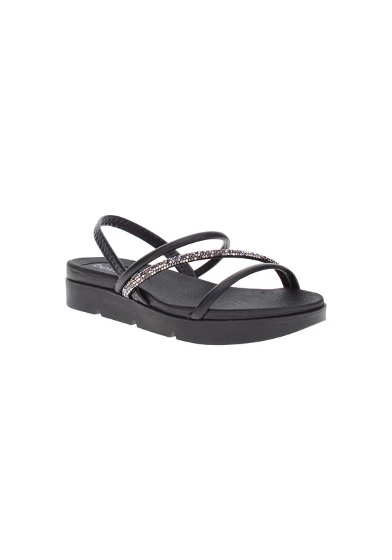 Beira Rio Beira Rio Ladies Flat Sandals Black | Made In Brazil