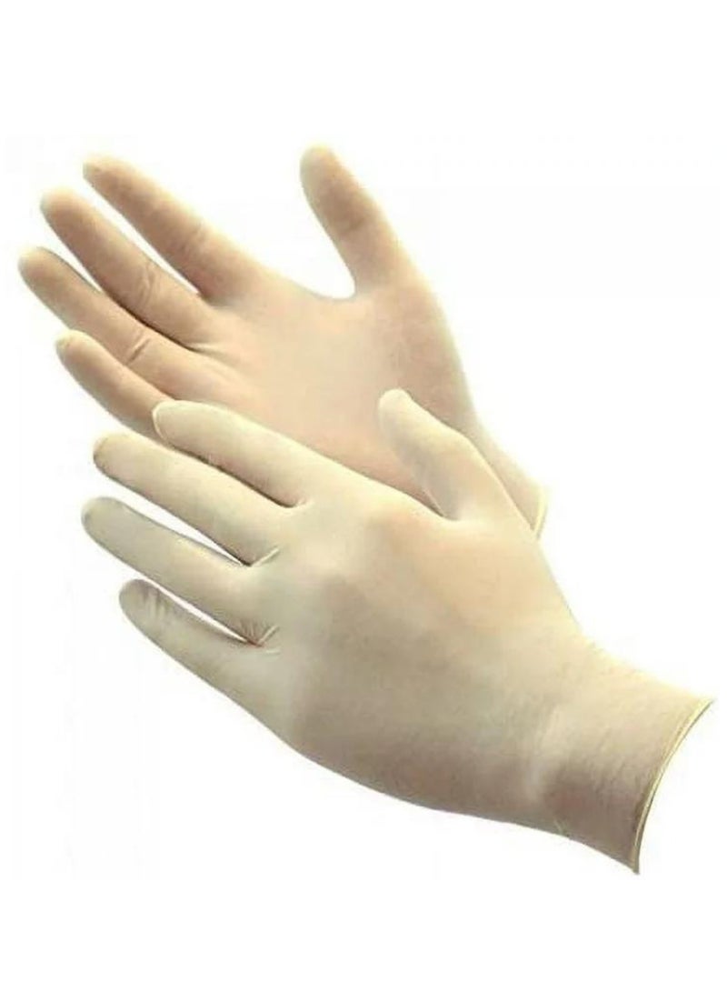 Latex Disposable Gloves Powder-Free, Non Sterile, Ambidextrous (Small) (100 Pairs)