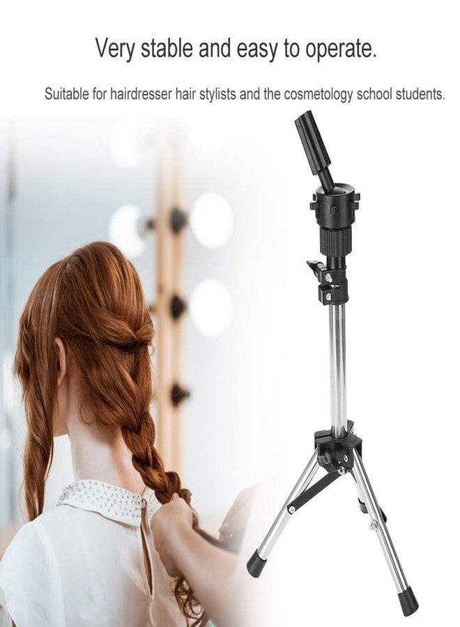 HURRISE Mannequin Head for Hair Practice, Professional Hairdressing Training Head with Tripod Stand, Adjustable Wig Head for Styling, Cutting, Braiding, and Cosmetology Practice - Image 4