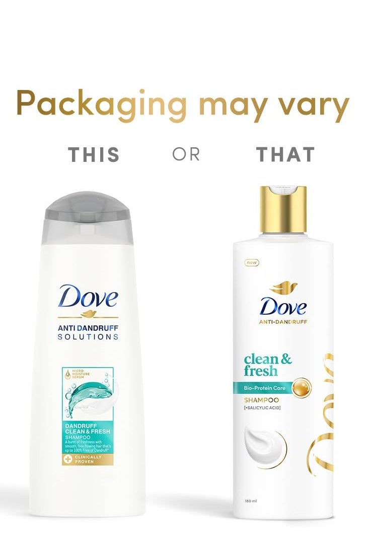 دوف شامبو نظيف وطازج من قشرة الرأس لفروة الرأس الجافة والحكة والقشرية، 180 مل - Image 2