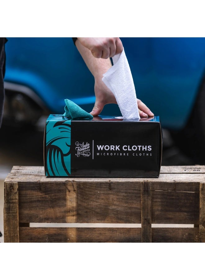 أوتو فينيس صندوق قماش أوتو فينيس المصنوع من الألياف الدقيقة للاستخدام مرة واحدة - عبوة من 50 قطعة قماش فائقة النعومة وخالية من الوبر للاستخدام مرة واحدة لتنظيف وتلميع وتشميع وتنظيف السيارات - Image 3