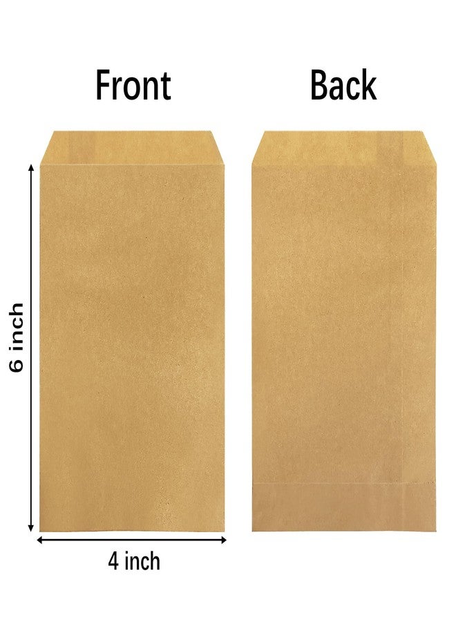 LazyMe Wax Paper Bags, Glassine Bags 4x6 Inches, 100 Pcs Brown Paper Cookie Sleeves for Treat - Image 2