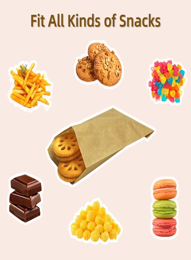 LazyMe Wax Paper Bags, Glassine Bags 4x6 Inches, 100 Pcs Brown Paper Cookie Sleeves for Treat - Image 5