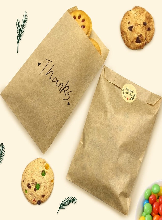 LazyMe Wax Paper Bags, Glassine Bags 4x6 Inches, 100 Pcs Brown Paper Cookie Sleeves for Treat - Image 3