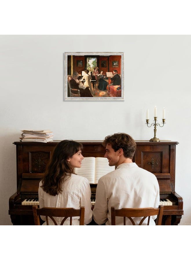 TWING 11x14 Picture Frame,Display 8x10 Photo with Mat or 11x14 without Mat,Ornate Vintage 11 x 14 Photo Frames for Wall Mounting,Vintage White,1 Pack - Image 5