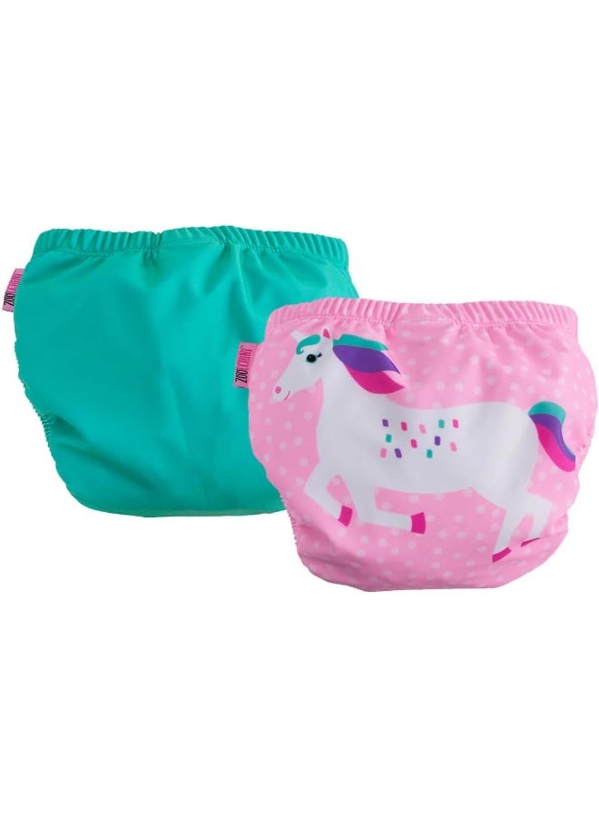 Zoocchini Swimsuit - One the Unicorn - Pack of 2-6-12 M - Image 2
