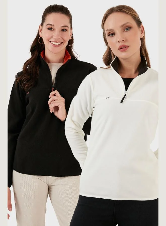 ليلا ليلا طقم قطعتين نسائي بياقة مستديرة ناعم مقاوم للتوبير