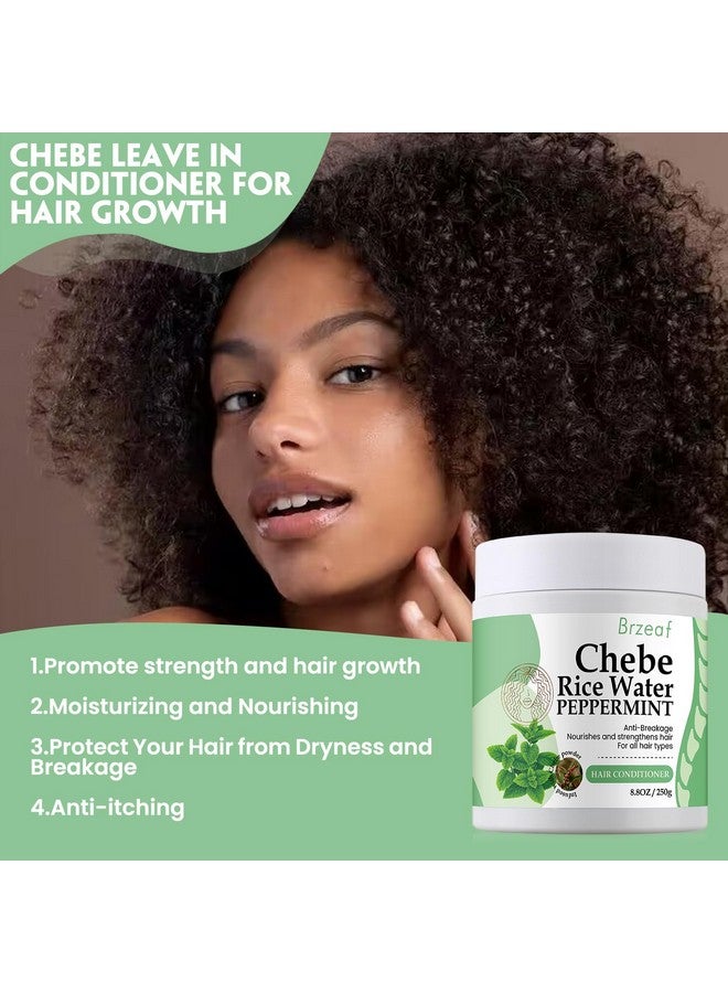 Brzeaf Rzeaf Chebe Leave In Conditioner For Hair Growth With Rice Water & Chebe Powder (8.8 Oz) Super Moisturizing & Promote Hair Growth Natural Chebe Leave In Conditioner Deter Hair Breakage - Image 5