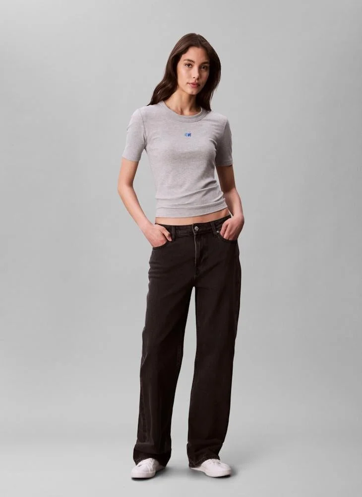 Calvin Klein Jeans  Logo Crew Neck T-Shirt for Women | Best Price UAE