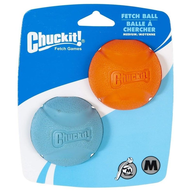 Chuckit! Medium Fetch Ball 2.5", 2 Pack (Colors Vary) - Image 1