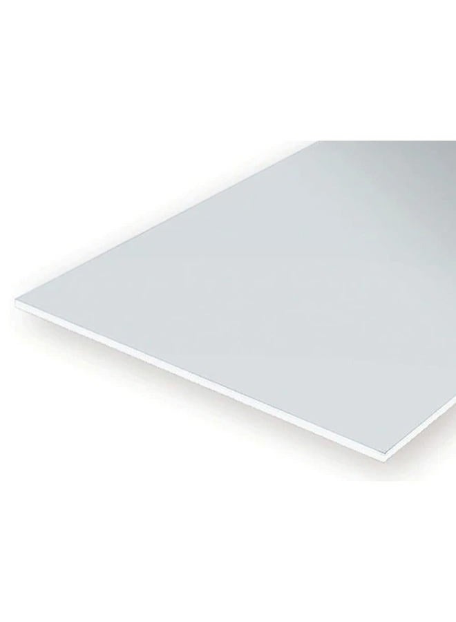 evergreen 9040 Polystyrene Sheet 150 x 300 x 1.00 mm Pack of 2 White - Image 1
