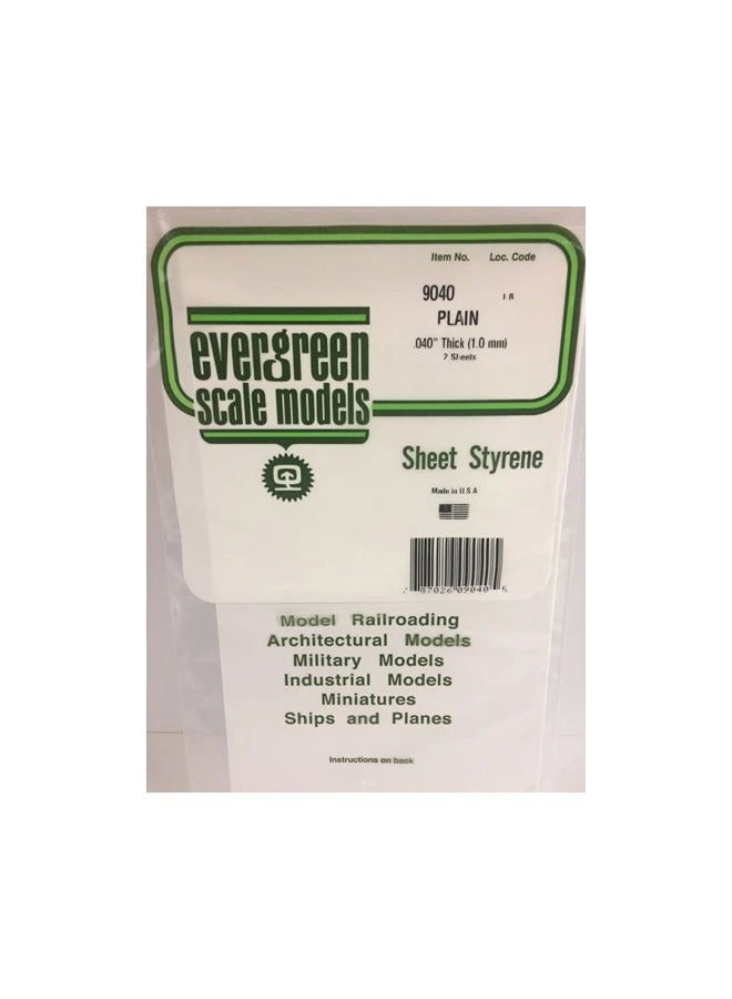 evergreen 9040 Polystyrene Sheet 150 x 300 x 1.00 mm Pack of 2 White - Image 3