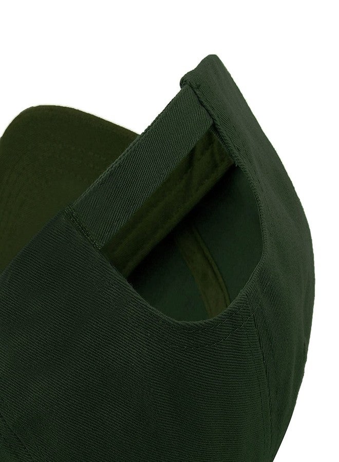 ILU Cap for Men Women Topi Unisex Head Branded Boy's Girl's Caps Adjustable Strap Summer Sports Cricket Gym Dance Cotton Free Size Woolen Fashion Baseball Hip hop Helmet Winter Snapback (Green) - Image 5