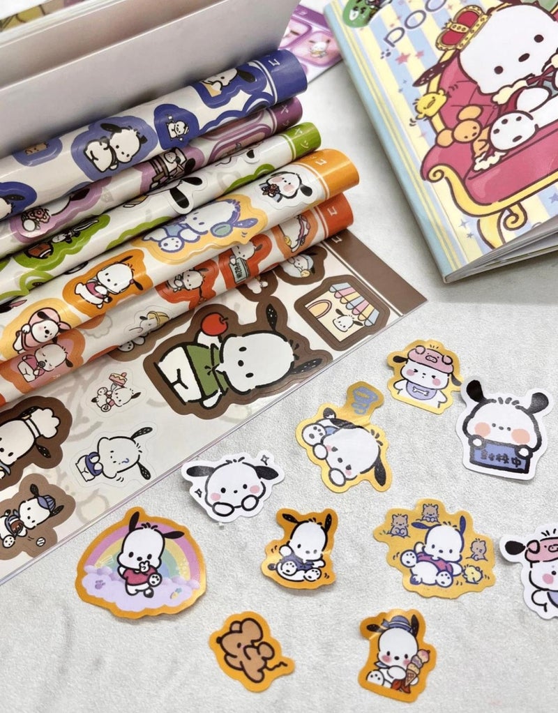 Paper Ship Shop Sanrio Pochacco Character Notebook Sticker Bullet Journal Notebook Decoration Stickers