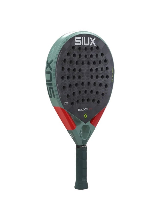 SIUX مضرب بادل تريلوجي برو آش جرين 2026 - مضرب تحكم من ألياف الكربون مع قلب من مادة EVA، شكل دائري، سطح دوران ثلاثي الأبعاد للاعبين المحترفين - Image 3