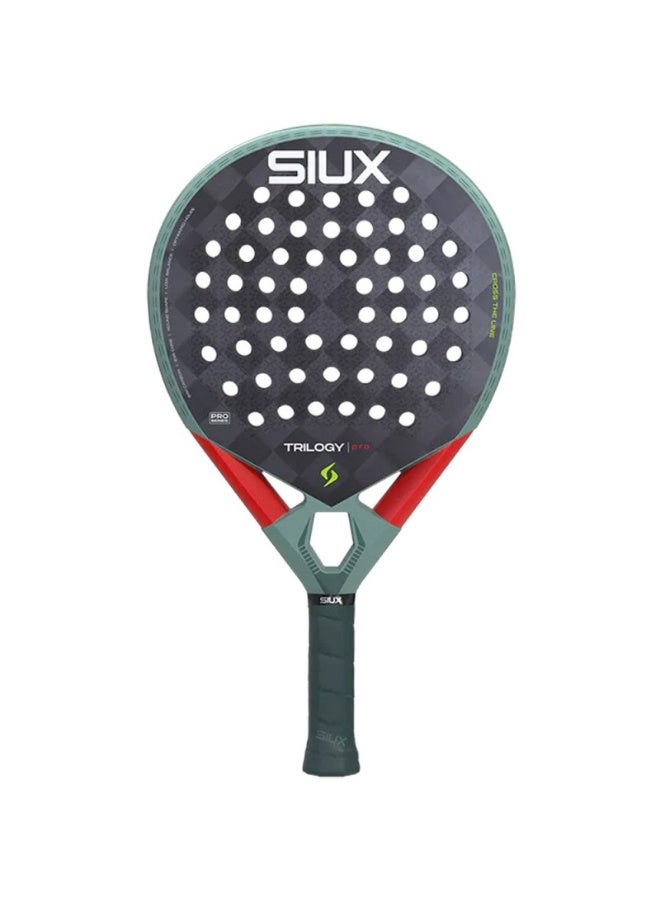 SIUX مضرب بادل تريلوجي برو آش جرين 2026 - مضرب تحكم من ألياف الكربون مع قلب من مادة EVA، شكل دائري، سطح دوران ثلاثي الأبعاد للاعبين المحترفين - Image 2