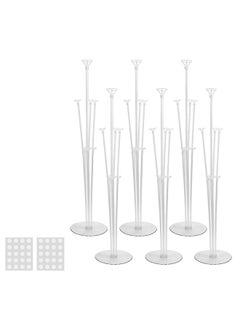 HASTHIP HASTHIP® 6Pcs Balloon Stand for Decoration, Balloon Supplies with Dot Stickers Balloon Accessories, Balloon Sticks with Base for Table Birthday Baby Shower Graduation Party Decorations  - Image 1