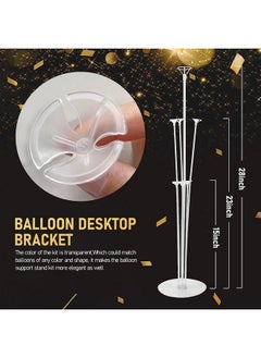 HASTHIP HASTHIP® 6Pcs Balloon Stand for Decoration, Balloon Supplies with Dot Stickers Balloon Accessories, Balloon Sticks with Base for Table Birthday Baby Shower Graduation Party Decorations  - Image 3