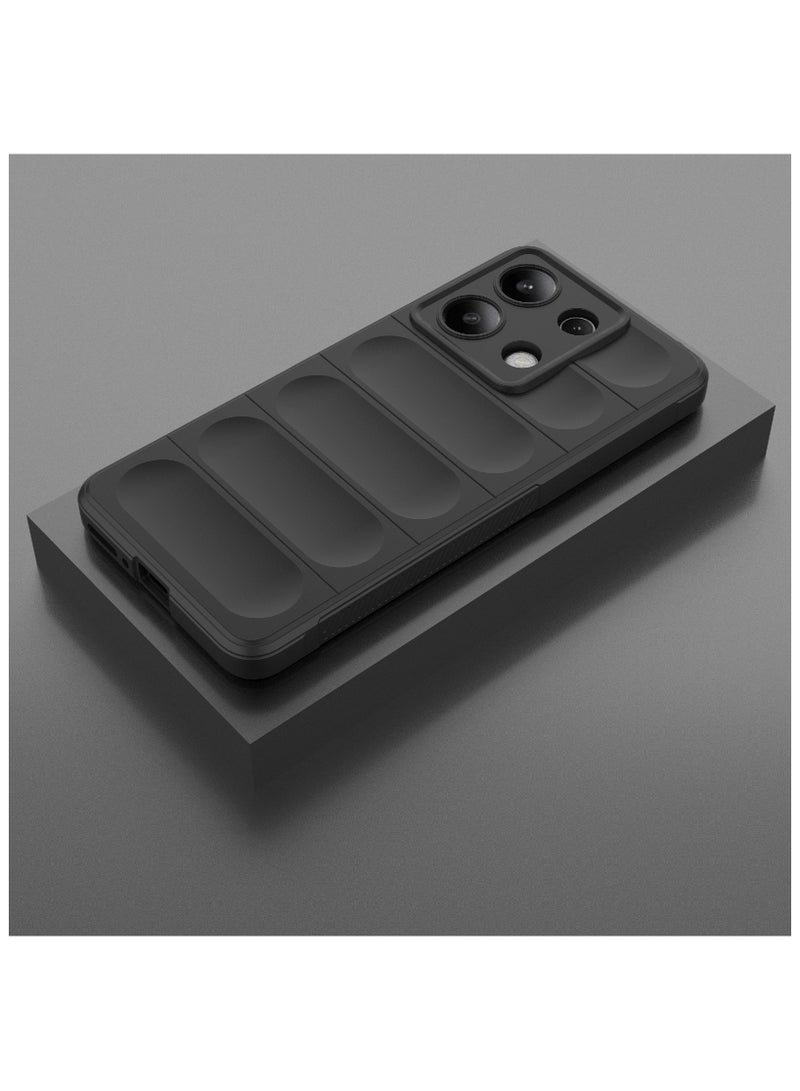 جراب موبايل ماجيك شيلد  سيليكون مضاد للصدمات وحمايه للكاميرا متوافق Redmi Note 13 4G  (اسود) - Image 2