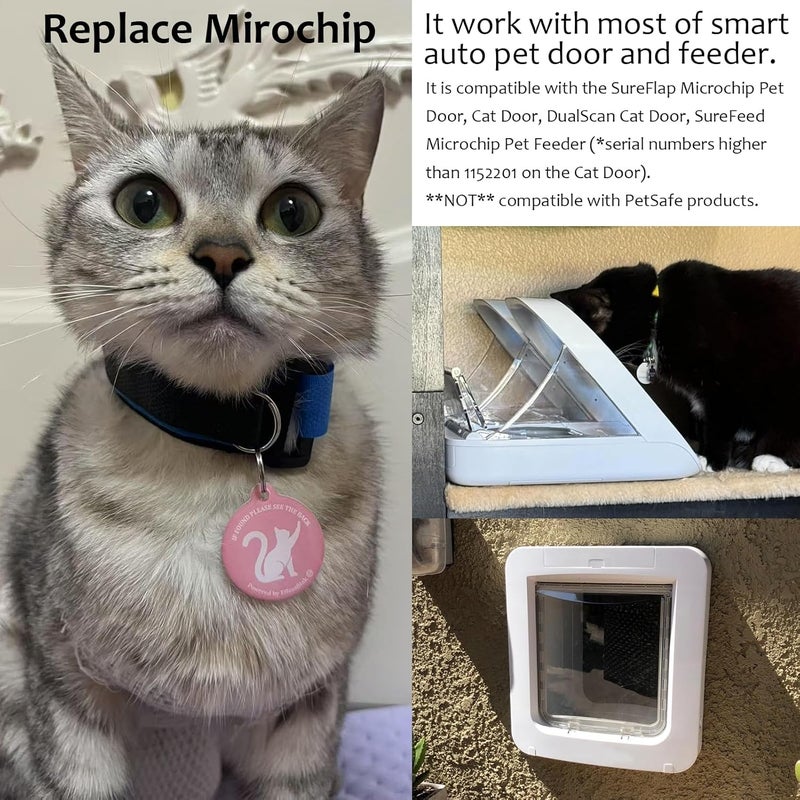 Effasaflink RFID 134.2Khz & QR Code Pet ID Tag, Collar Tag, Dual Function - Scan QR for Helping Lost Pets Go Home, Replace RFID Microchip for Smart Auto Pet Door and Feeder (Pink-Dog) - Image 4