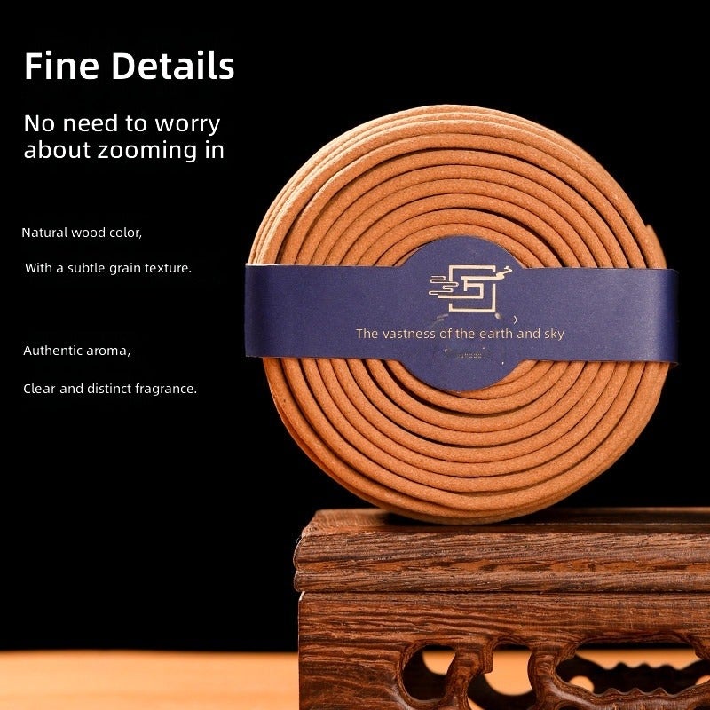 Old Sandalwood Incense, Household Indoor Long-Lasting Osmanthus Scent for Sleep Aid, Mugwort Mosquito Coil, Premium Coil Incense, Natural Agarwood - Image 3