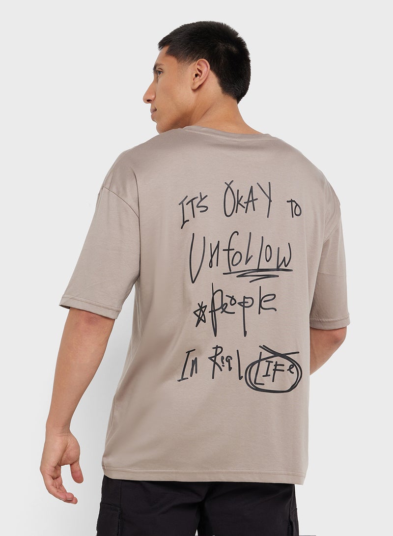 Seventy Five Graphic Print Oversized T-Shirt - Image 1
