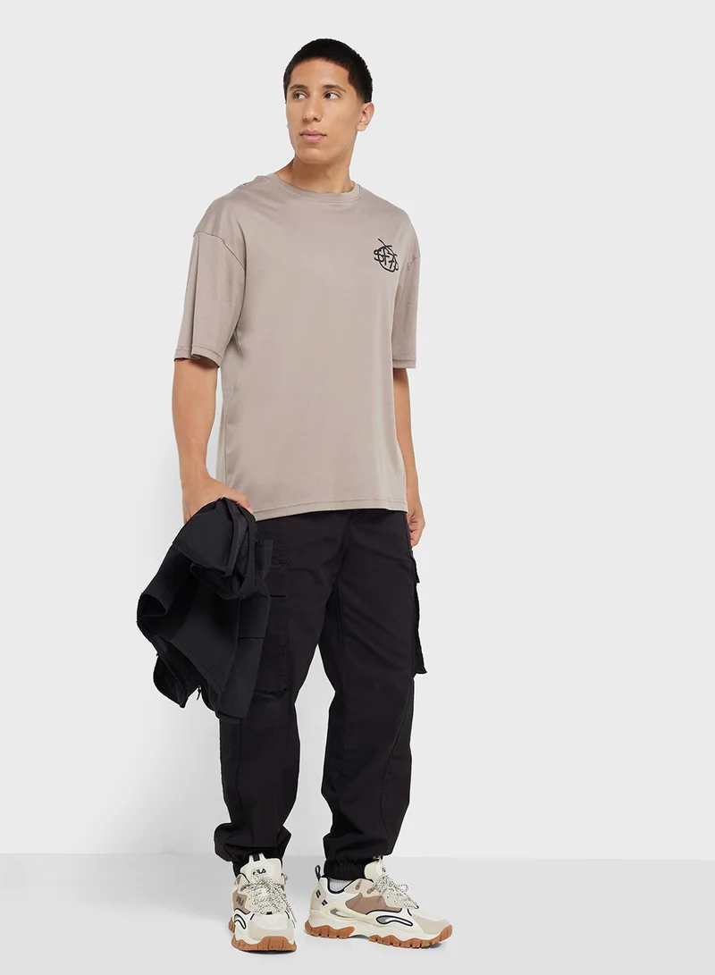 Seventy Five Graphic Print Oversized T-Shirt