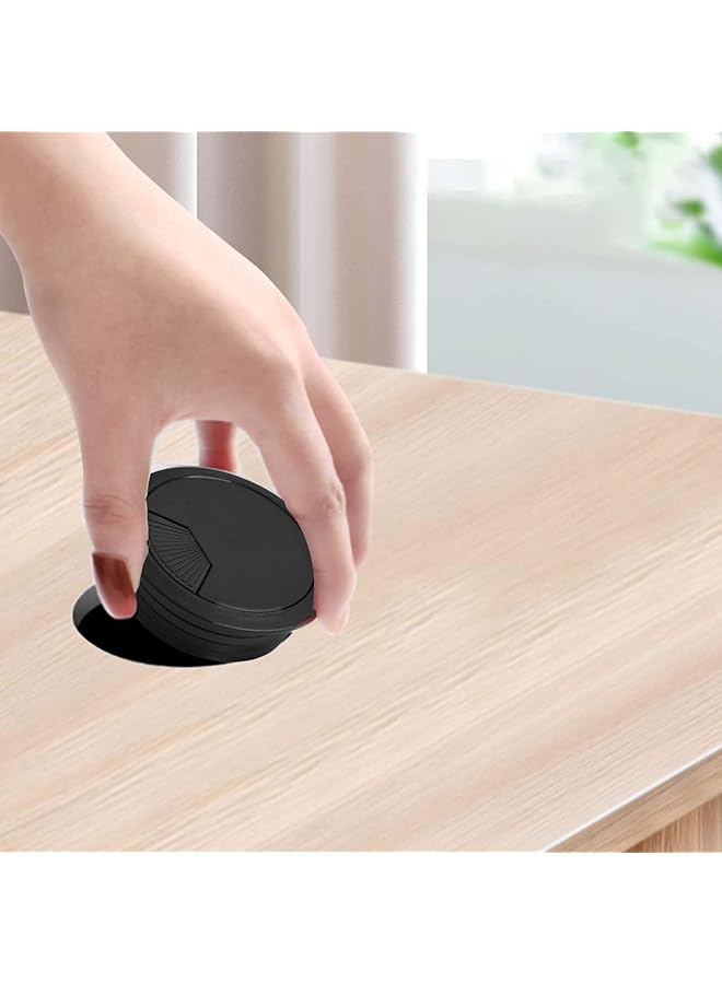 إيروريكس غطاء دائري لكابل المكتب مقاس 60 مم و2.4 بوصة، حلقة كابل، غطاء فتحة منفذ المكتب، حلقة بلاستيكية، منظم كابلات الكمبيوتر، غطاء سلك مخرج الكمبيوتر، منظم أسلاك مكتب الكمبيوتر للمنزل والمكتب، عبوة من 6 قطع - Image 4