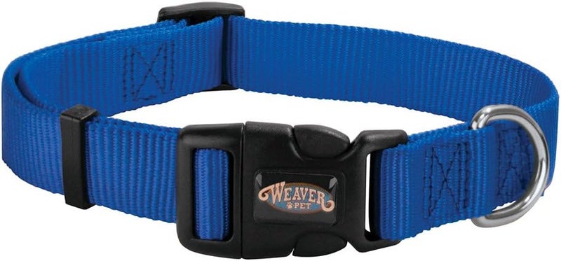 Weaver Leather Mosaic Snap-n-Go Collar - Adjustable Nylon Dog Collar in Blue