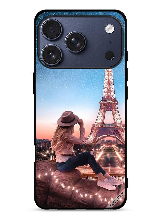 Covernex Apple iPhone 17 Pro Protective Case Cover Hat Girl & Eiffel Tower - Image 1