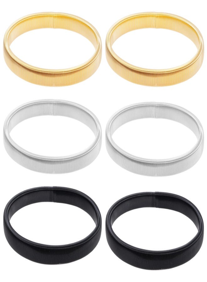 Stretch Metal Cuff Non-slip Cuff Unisex Long Sleeve Strap  color  6PC - Image 1