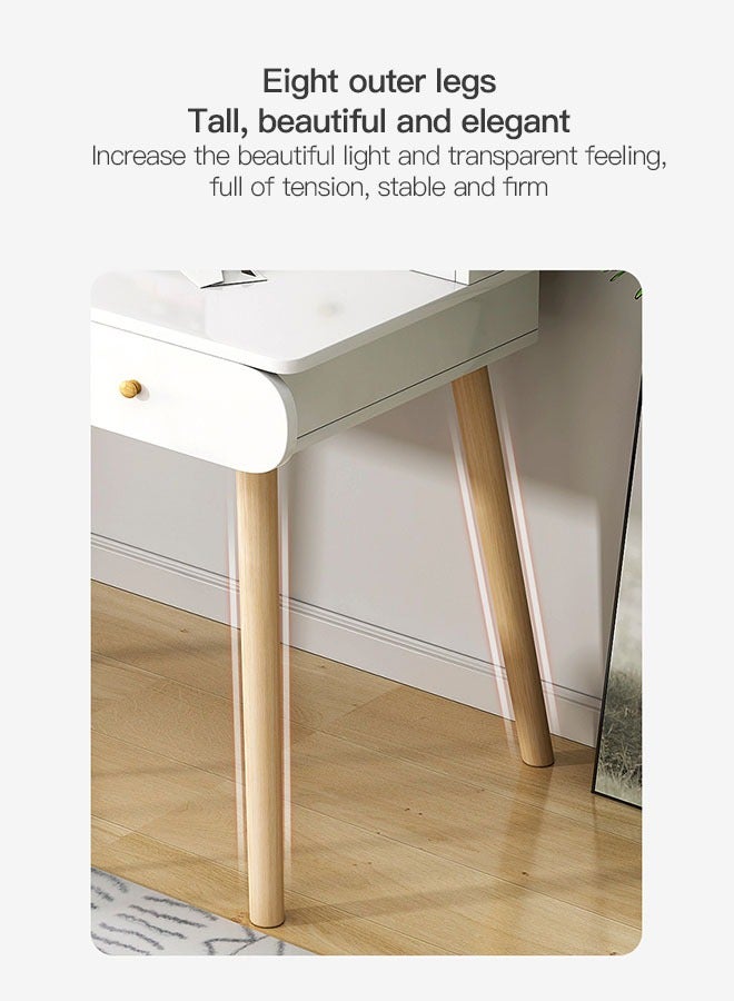 Generic Bedroom Bedside Dressing Table with LED Light 100*40*121cm  - Image 3