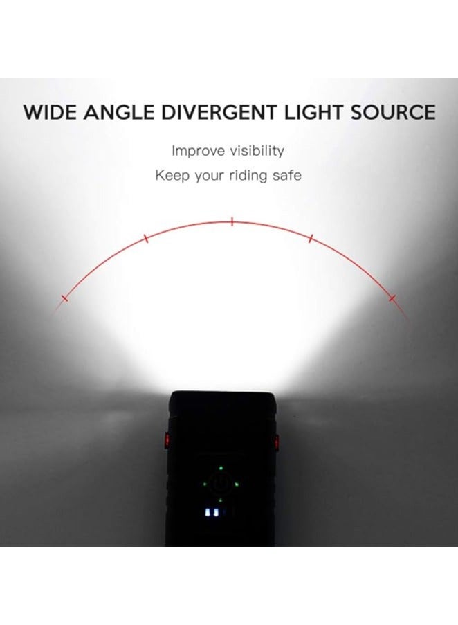 Halamine 2-pieces Bike Lights, USB Rechargeable Bike Lights, Cycle Lights with 6 Modes, Waterproof Cycling Headlight Cycling Equipment - Image 5