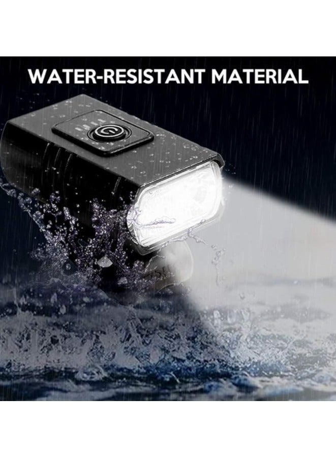 Halamine 2-pieces Bike Lights, USB Rechargeable Bike Lights, Cycle Lights with 6 Modes, Waterproof Cycling Headlight Cycling Equipment - Image 4