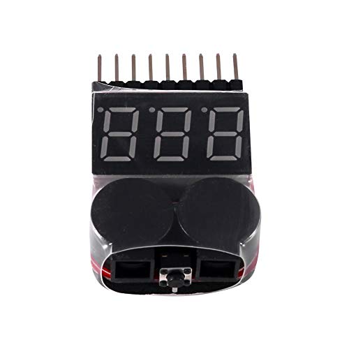 Aoicrie Lipo Battery Voltage Checker and Alarm, 2 Pack - LED Detector for 1S-8S Lithium Batteries 1655 - Image 4